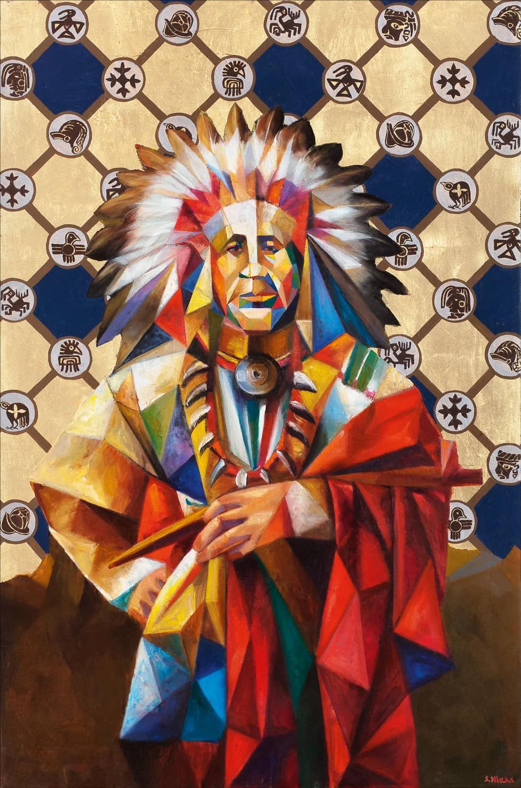 Индеец в кубизме