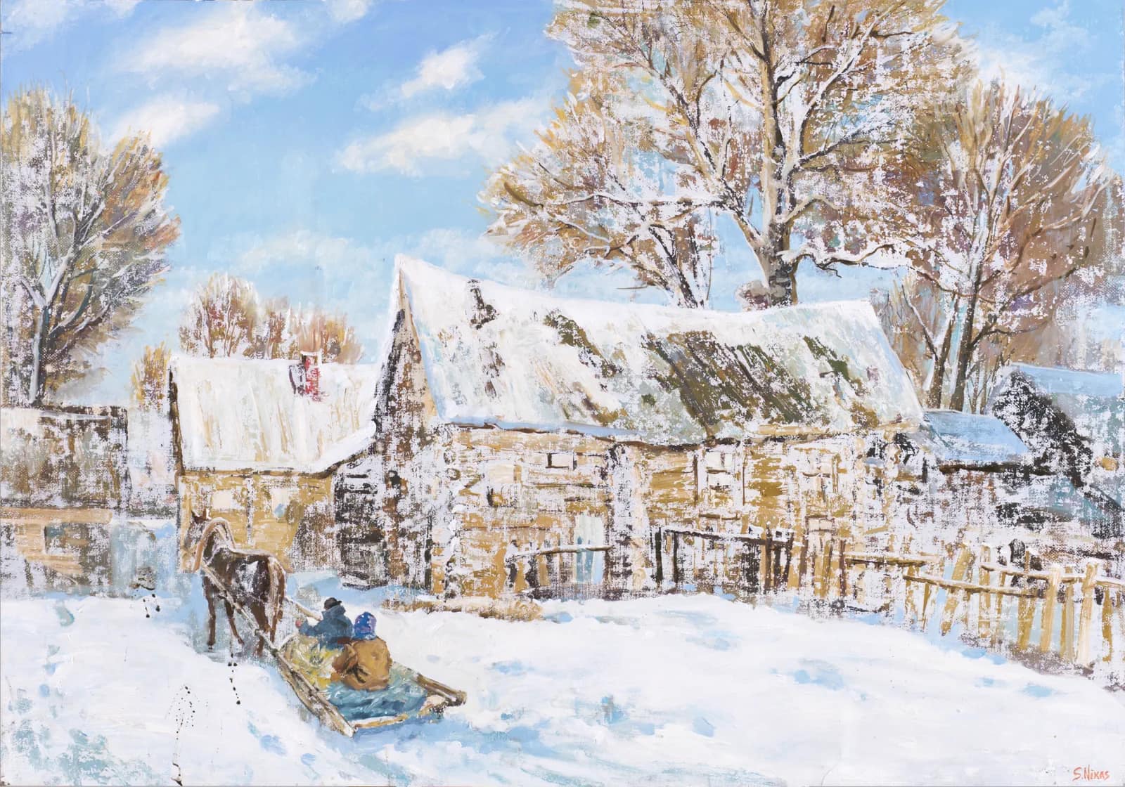 Зима в деревне