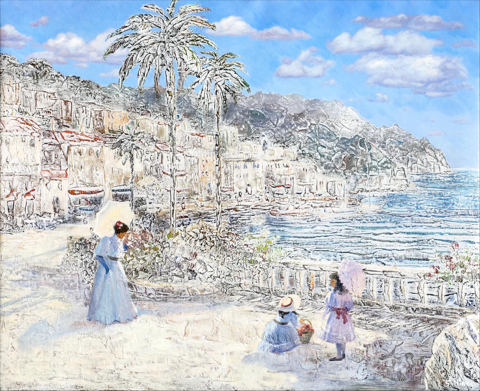 Вид с набережной на море