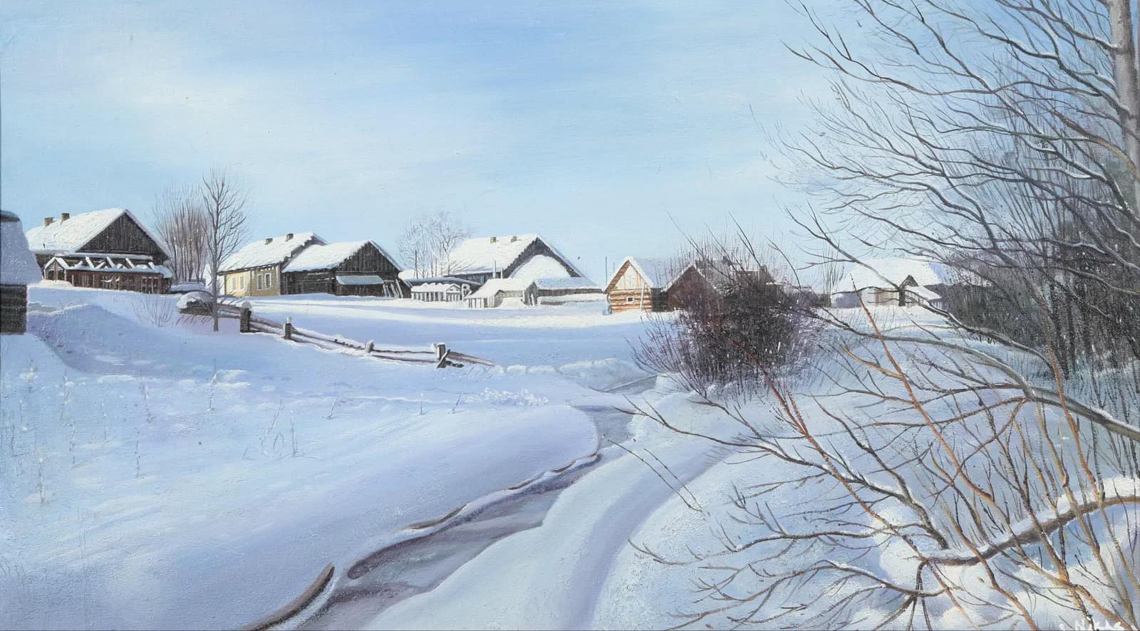 Зима в деревне