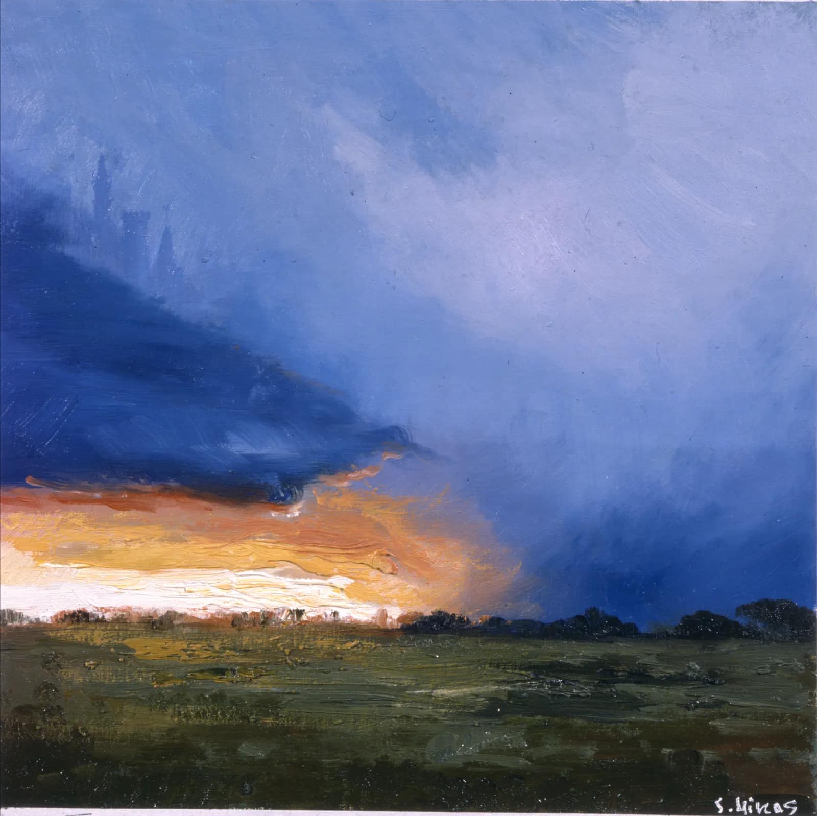 Этюд Закат перед дождем