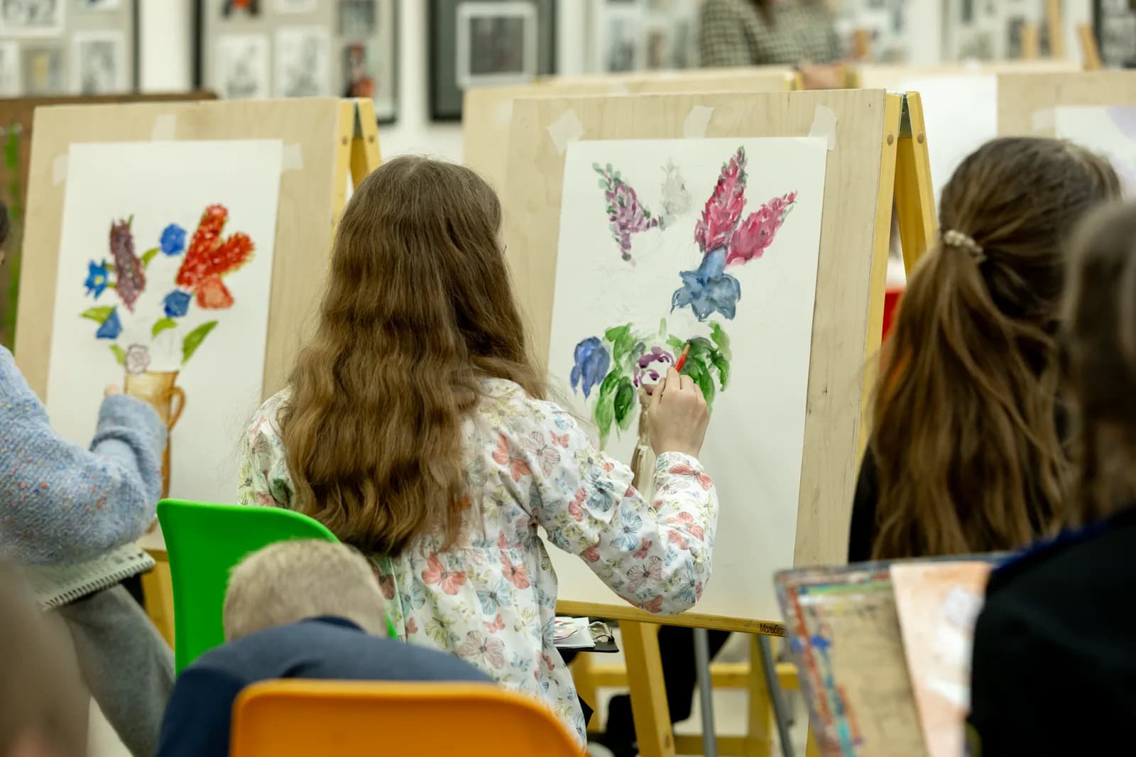 Работы учащихся на мастер-классе Никаса Сафронова